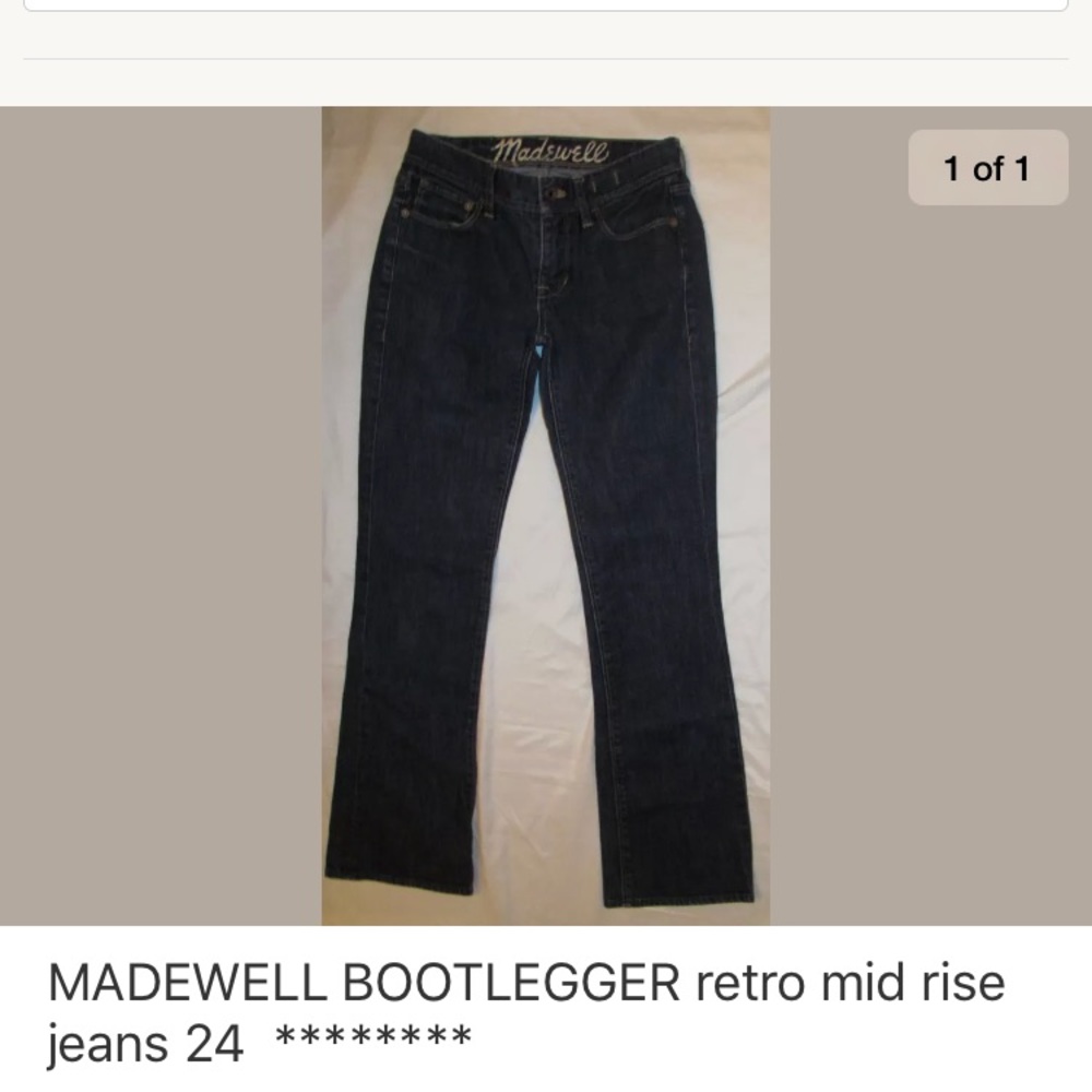MADEWELL BOOTLEGGER retro denim jeans